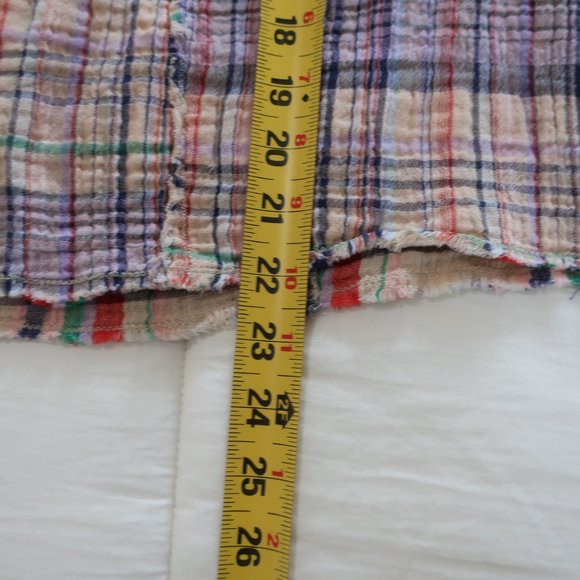 Free People Lucy Plaid Swing Shirt, Size Small - Picture 12 of 12